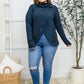 Janie Asymmetric Cowl Neck Jacket In Navy