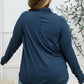 Janie Asymmetric Cowl Neck Jacket In Navy
