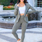 Janie Asymmetric Cowl Neck Jacket In Sage