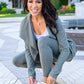 Janie Asymmetric Cowl Neck Jacket In Sage