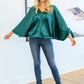 Jaz Dolman Tie Sleeve Blouse in Green