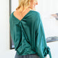 Jaz Dolman Tie Sleeve Blouse in Green