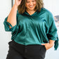 Jaz Dolman Tie Sleeve Blouse in Green