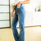 Judy Blue Crossover Straight Leg Dad Jeans