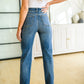 Judy Blue Crossover Straight Leg Dad Jeans