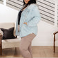 Jordan Hooded Denim Shacket in Light Wash