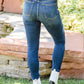 Judy Blue Hi-Rise Button Fly Cut Off Skinny