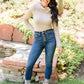 Judy Blue Hi-Rise Button Fly Cut Off Skinny