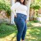 Judy Blue Hi-Rise Button Fly Cut Off Skinny