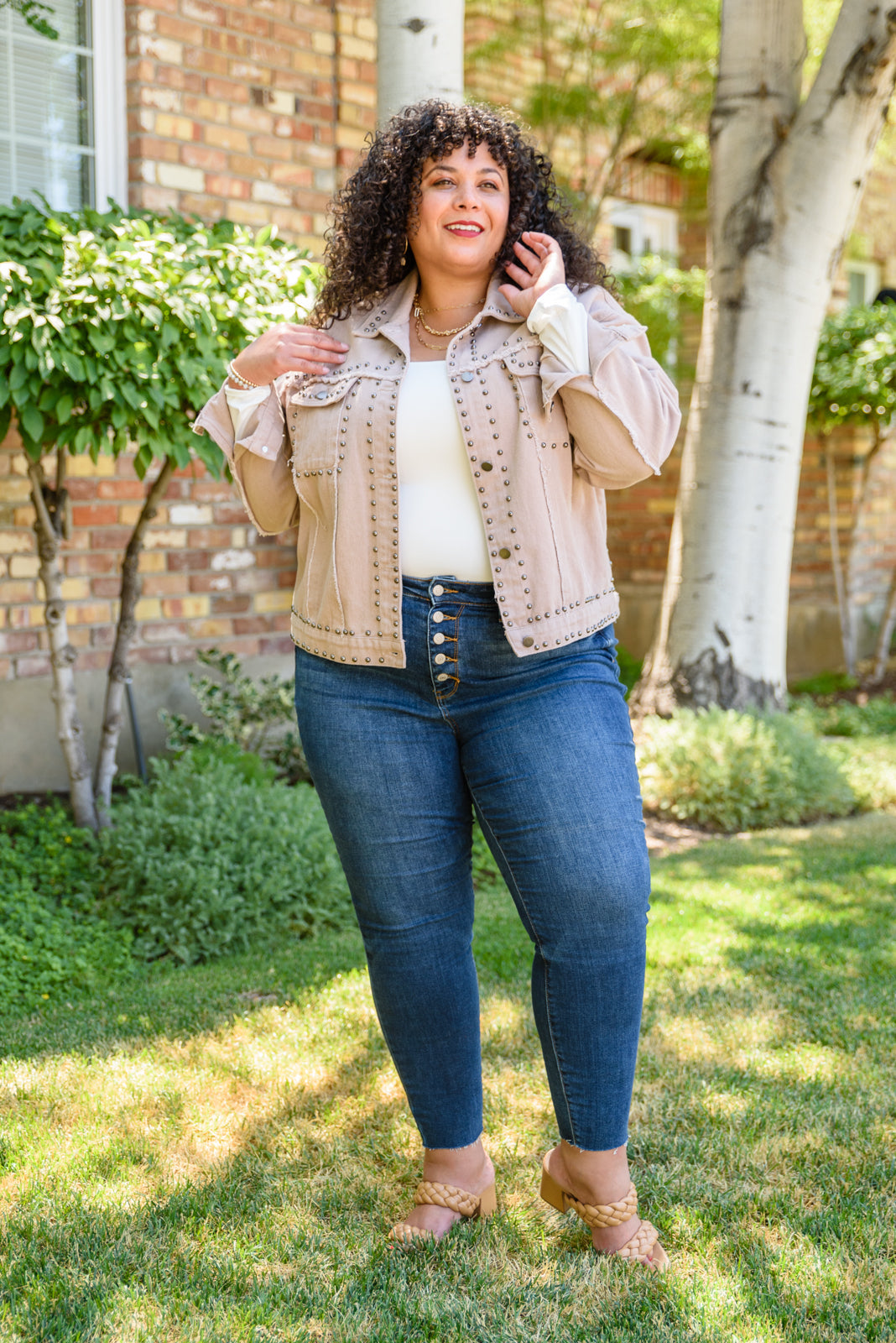 Judy Blue Hi-Rise Button Fly Cut Off Skinny