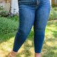 Judy Blue Hi-Rise Button Fly Cut Off Skinny
