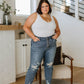 Judy Blue Mid Rise Button Fly Boyfriend Jeans