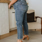 Judy Blue Mid Rise Button Fly Boyfriend Jeans