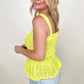 Summer Knit Peplum Tank Top - Multiple Colors
