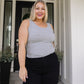 Just One More Ribbed Tank in Heather Grey