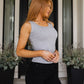 Just One More Ribbed Tank in Heather Grey