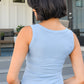 Just One More Ribbed Tank in Light Blue