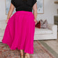 Just Too Hot Midi Skirt in Hot Pink