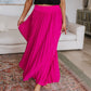 Just Too Hot Midi Skirt in Hot Pink