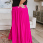 Just Too Hot Midi Skirt in Hot Pink