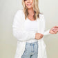 Zenana Long Sleeve Popcorn Sweater Cardigan with Pockets