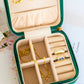Kept and Carried Velvet Jewlery Box in Green