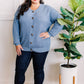 Button Down Sweater Cardigan Blue Nova