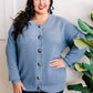 Button Down Sweater Cardigan Blue Nova