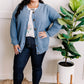 Button Down Sweater Cardigan Blue Nova