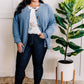 Button Down Sweater Cardigan Blue Nova