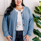Button Down Sweater Cardigan Blue Nova