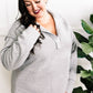 Ultra Soft Collared Pullover In Heathered Grey