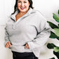 Ultra Soft Collared Pullover In Heathered Grey