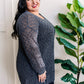 Chenille Cable Knit Sweater In Naval