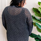 Chenille Cable Knit Sweater In Naval