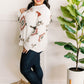Popcorn Aztec Sweater In Cream, Olive & Rust