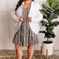 Open Front Cable Knit Cardigan In Natural Cream