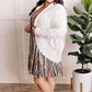 Long Sleeve Smocked Dress In Black & Cream Vintage Florals