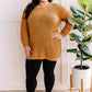 Chenille Cable Knit Sweater In Golden Amber
