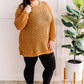 Chenille Cable Knit Sweater In Golden Amber