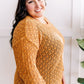 Chenille Cable Knit Sweater In Golden Amber