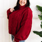 Cozy Cable Knit Sweater In Christmas Red