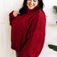 Cozy Cable Knit Sweater In Christmas Red