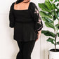 Savanna Jane Embroidered Sweetheart Top In Purple & Pink Florals