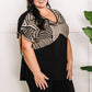 Savanna Jane Embroidered Top With Tie Sleeve Detail In Taupe & Black