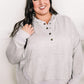 Oversized Hoodie With Kangaroo Pocket In Heathered Grey