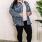 Oversized Hoodie With Kangaroo Pocket In Heathered Grey