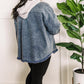 Oversized Hoodie With Kangaroo Pocket In Heathered Grey