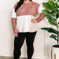 Color Block Knit Sweater In Mauve, Taupe & White