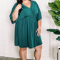 Dolman Sleeve Dress In Hunter Green